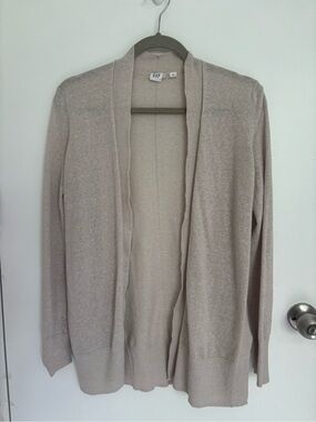 GAP Open-Front Cardigan in Light Beige